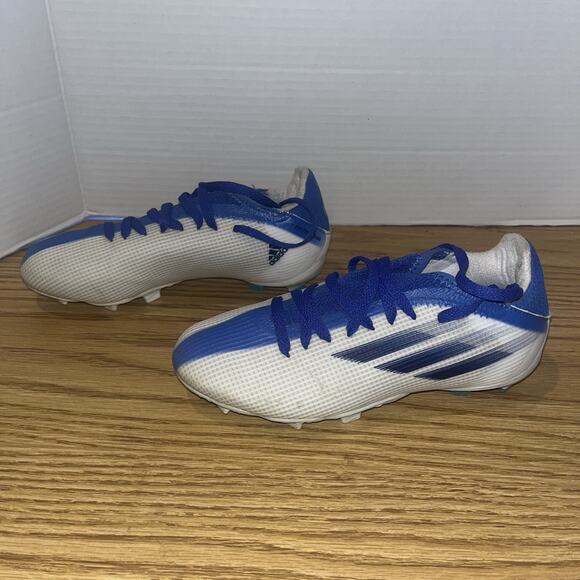 Adidas X Speedflow.3 FG Low White Legacy Indigo (GW7488) Size 2 Soccer Cleats - Picture 2 of 5